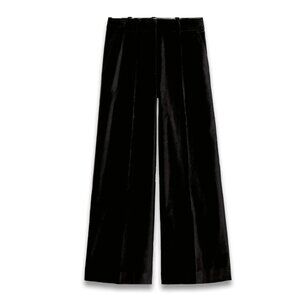 COS RELAXED VELVET WIDE-LEG PANTS SIZE US 2